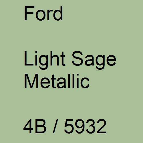 Ford, Light Sage Metallic, 4B / 5932.